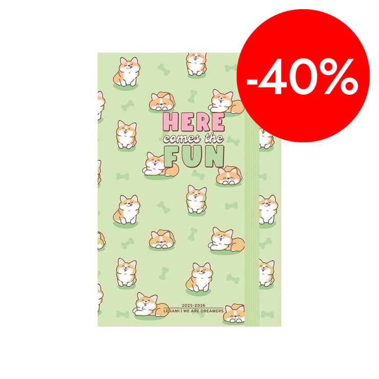 Agenda Legami 16 mesos Medium dia/p&agrave;g multiling&uuml;e 2025-26 Bluecorgi