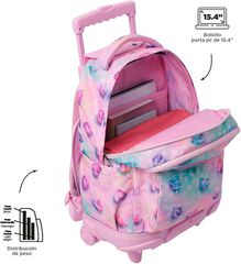 Mochila con ruedas Totto Renglones Shiny Heart