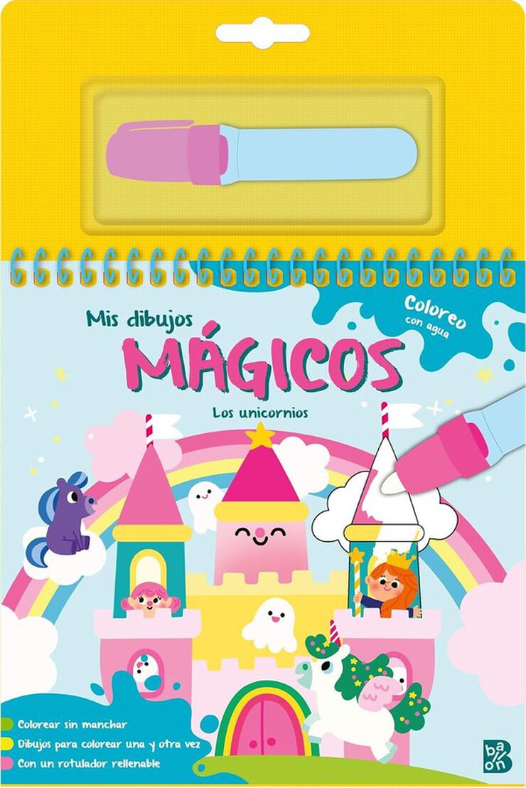 Mis dibujos m&aacute;gicos - Coloreo con agua: Los unicornios