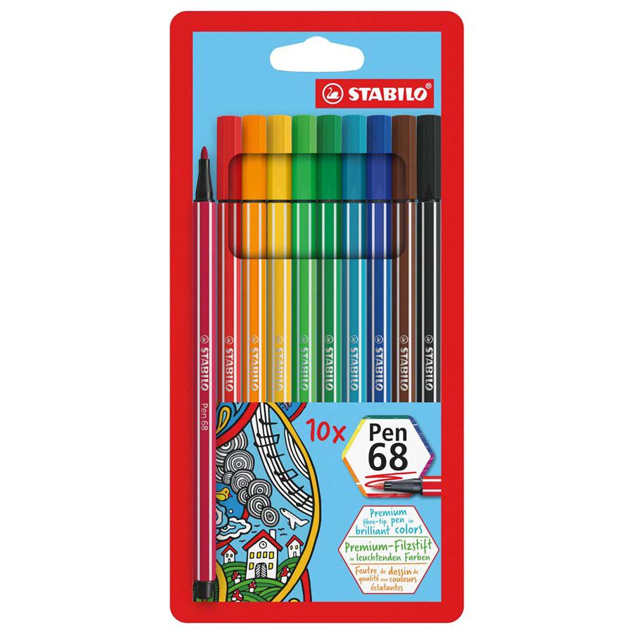 Rotuladores Stabilo Pen 68 10 colores