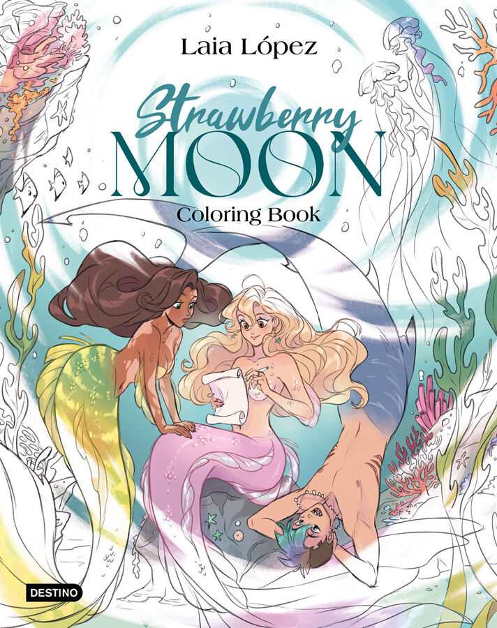 Strawberry Moon. Coloring book
