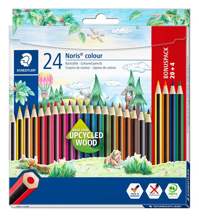 L&aacute;pices Staedtler Noris Colour 20+4 colores