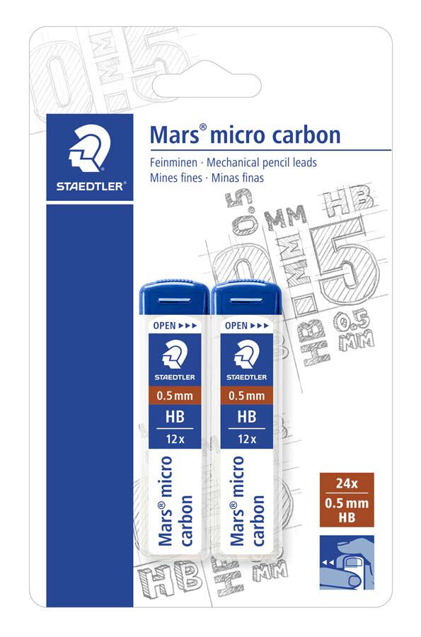 Mines Staedtler Mars Micro Carbon 0,5mm HB 24u