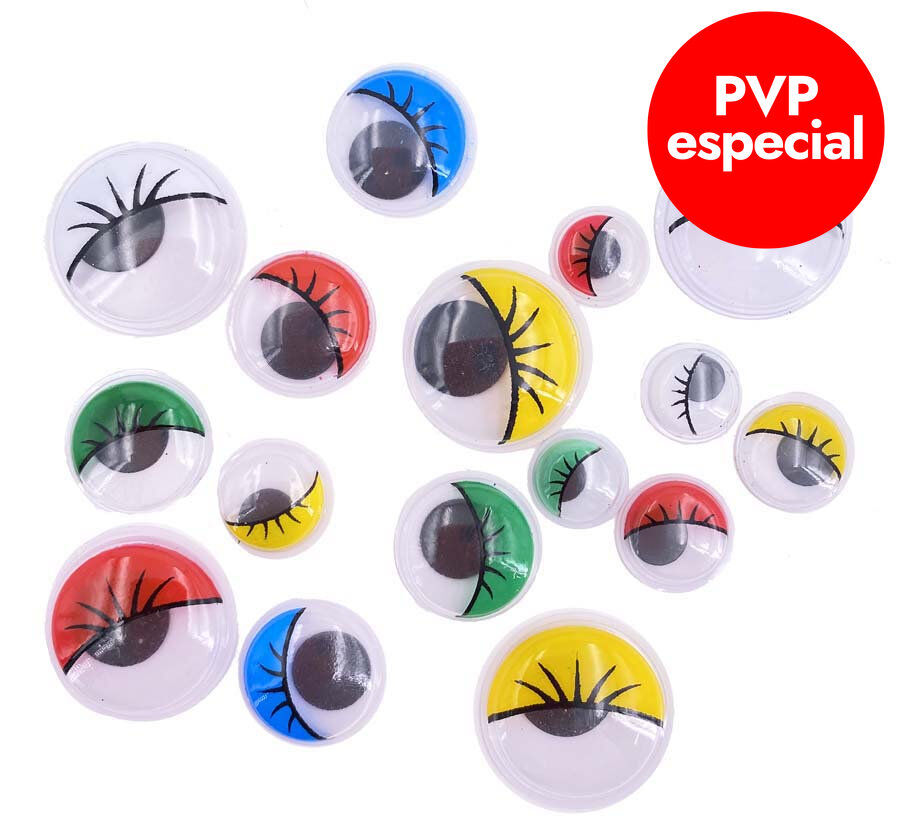 Ojos m&oacute;viles con pesta&ntilde;as Abacus (66 unitats)
