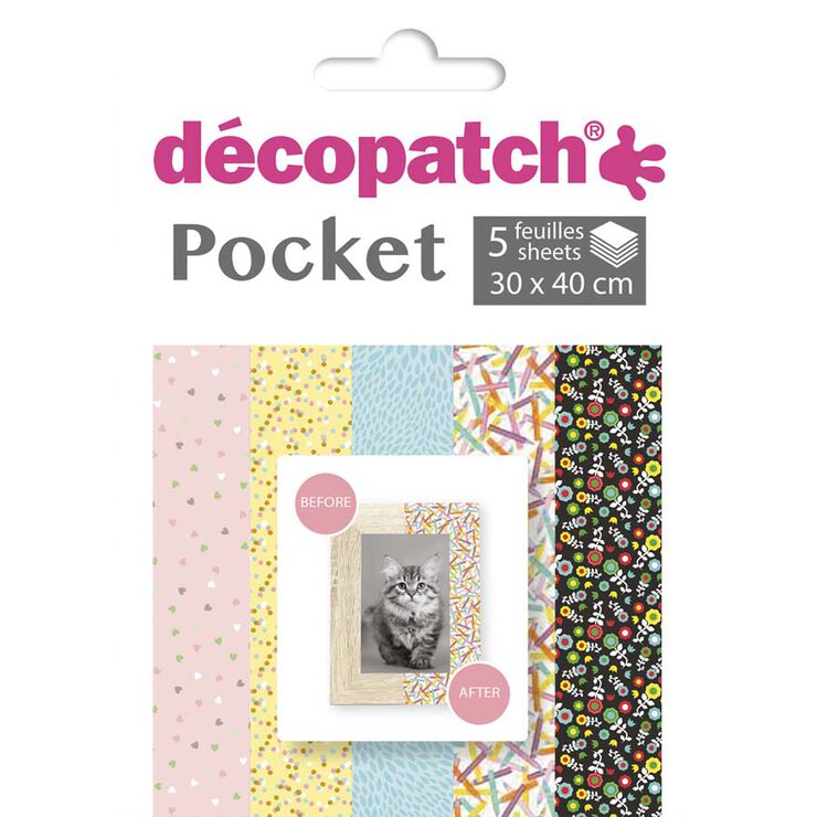 Papel Décopatch Pocket Collection núm.22 5 hojas