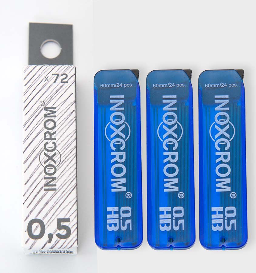 Minas grafito 0,5 HB Inoxcrom 72u