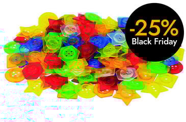 Botons Thickit Educational Translúcids 12 llaços Multicolor