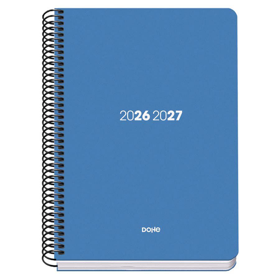 Agenda Escolar Dohe Espiral A5 sem/vista castellano 2026-2027 Element azul