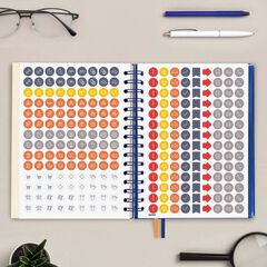 Agenda Finocam 16 meses Tempus 1/4 sem/vista vertical cas 2025-26 azul