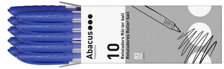 Rollers Ball Abacus azul 10u