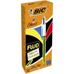 Bolígrafo Bic Fluorescent 4 colores - 12 u