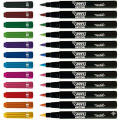 Rotulador Jovi Decortextil 12 colores