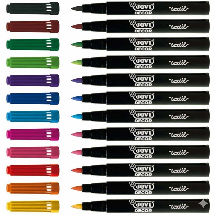 Rotulador Jovi Decortextil 12 colores