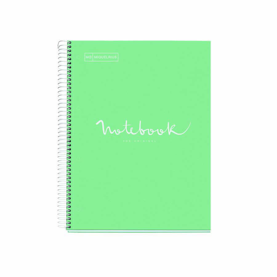 Notebook Miquelrius Emotions A4+ 120 hojas 5x5 menta