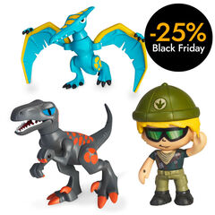 Pack 2 Dinosaures i Figura Pinypon Action