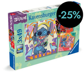 Puzle 3 X 49 peces Disney Stitch