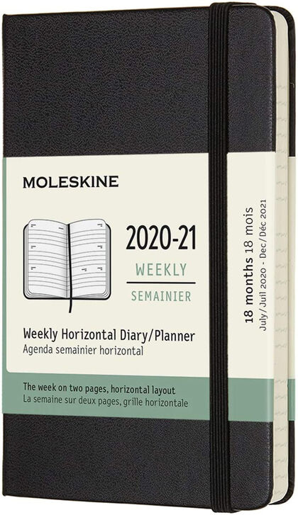 Agenda Moleskine 2020 - 2021 18 meses Pocket Semana Vista Inglés Negro (9x14 cm) Agenda Moleskine 2020 - 2021 18 meses Pocket Semana Vista Inglés Negro (9x14 cm)