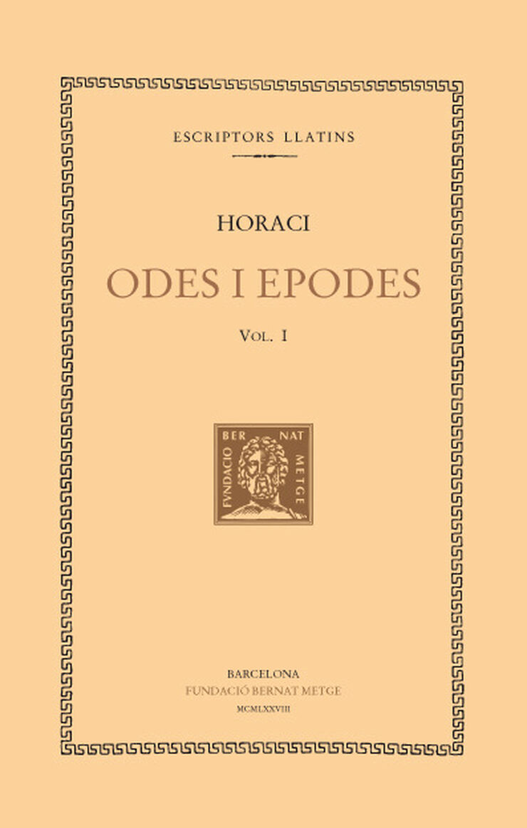 Odes i epodes, vol. I