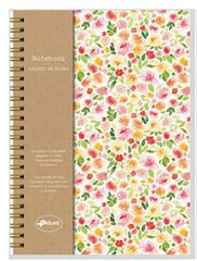 Libreta Espiral A5 Pictura Flores Blancas