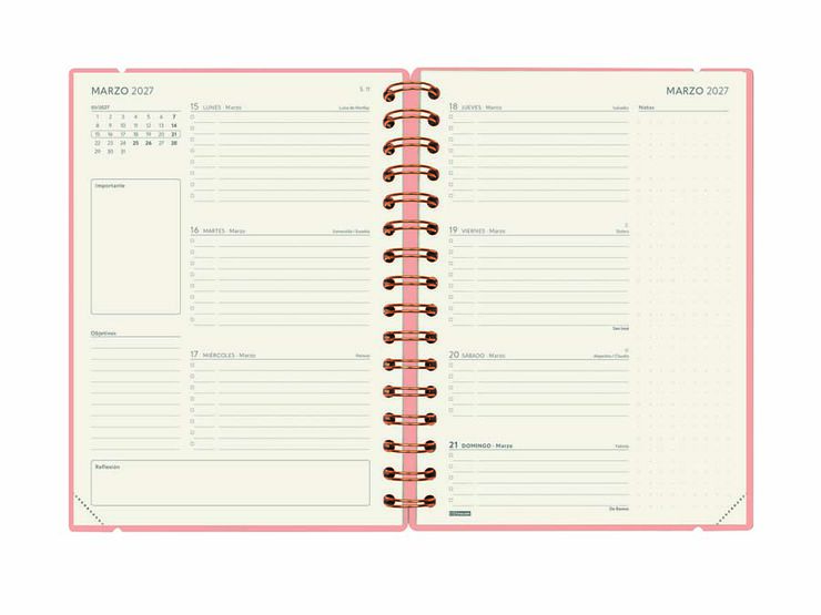 Agenda Finocam 16M Haiku E10 Sem/Vista Castellano 2026-27 Coral