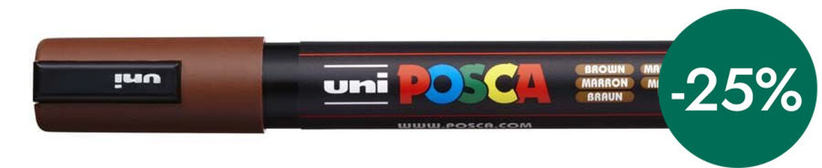 Rotulador Posca PC-5M 1,8-2,5mm marrón