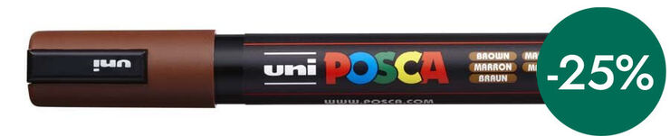 Rotulador Posca PC-5M 1,8-2,5mm marrón