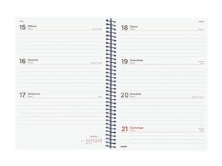 Agenda Finocam Year Semana Vista Horizontal 2027 Catal&aacute;n Azul