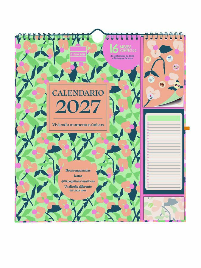 Calendario Pared Finocam 16M Plus Castellano 2026-27 Vitae