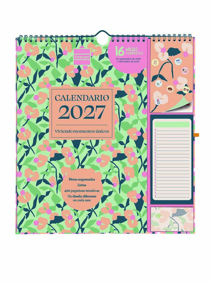 Calendario Pared Finocam 16M Plus Castellano 2026-27 Vitae