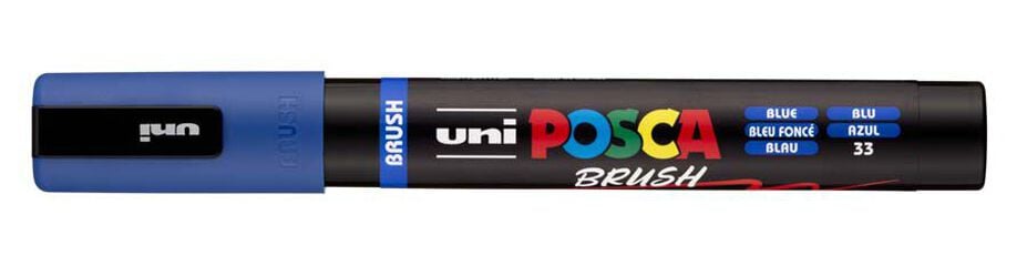 Marcador Posca PC-5BR pincel 1-4mm azul
