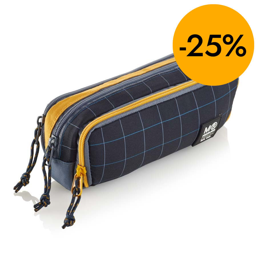 Estuche triple reciclado Miquelrius Rider negro