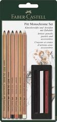 L&aacute;pices Pitt Monochrome + Carre Faber-Castell&nbsp;9u