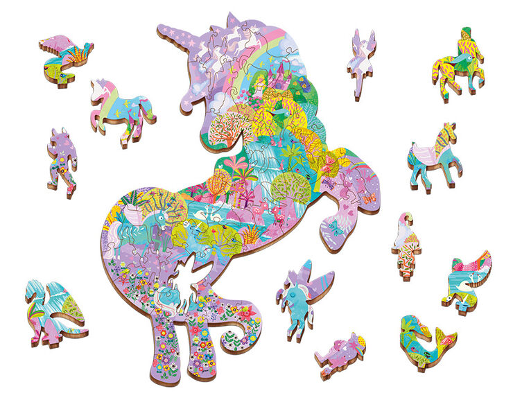 Woody Puzzle 48 piezas - Unicornio Encantado