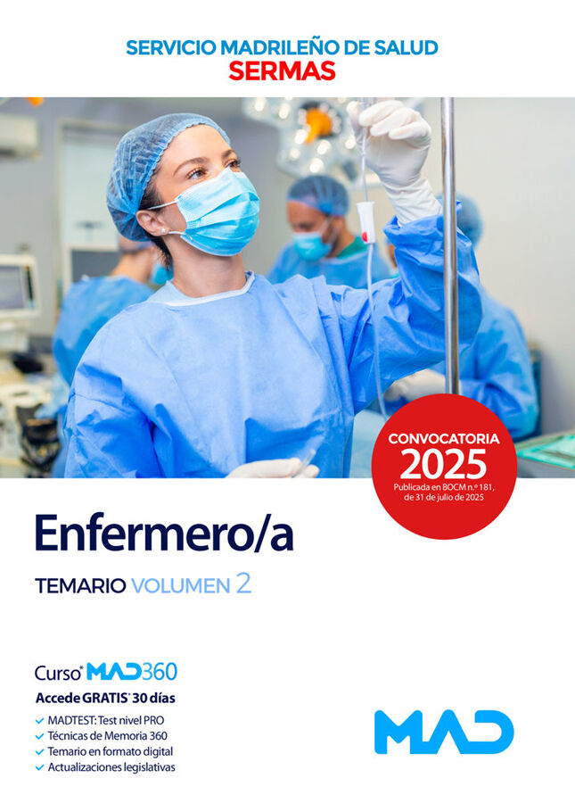 Enfermero/a del Servicio Madrile&ntilde;o de Salud. Temario volumen 2