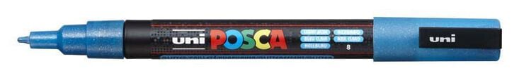 Retolador Posca PC-3M 0,9-1,3mm blau clar glitter