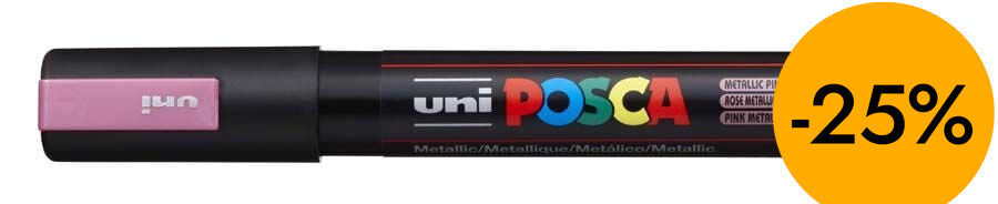 Rotulador Posca PC-5M 1,8-2,5mm rosa metal