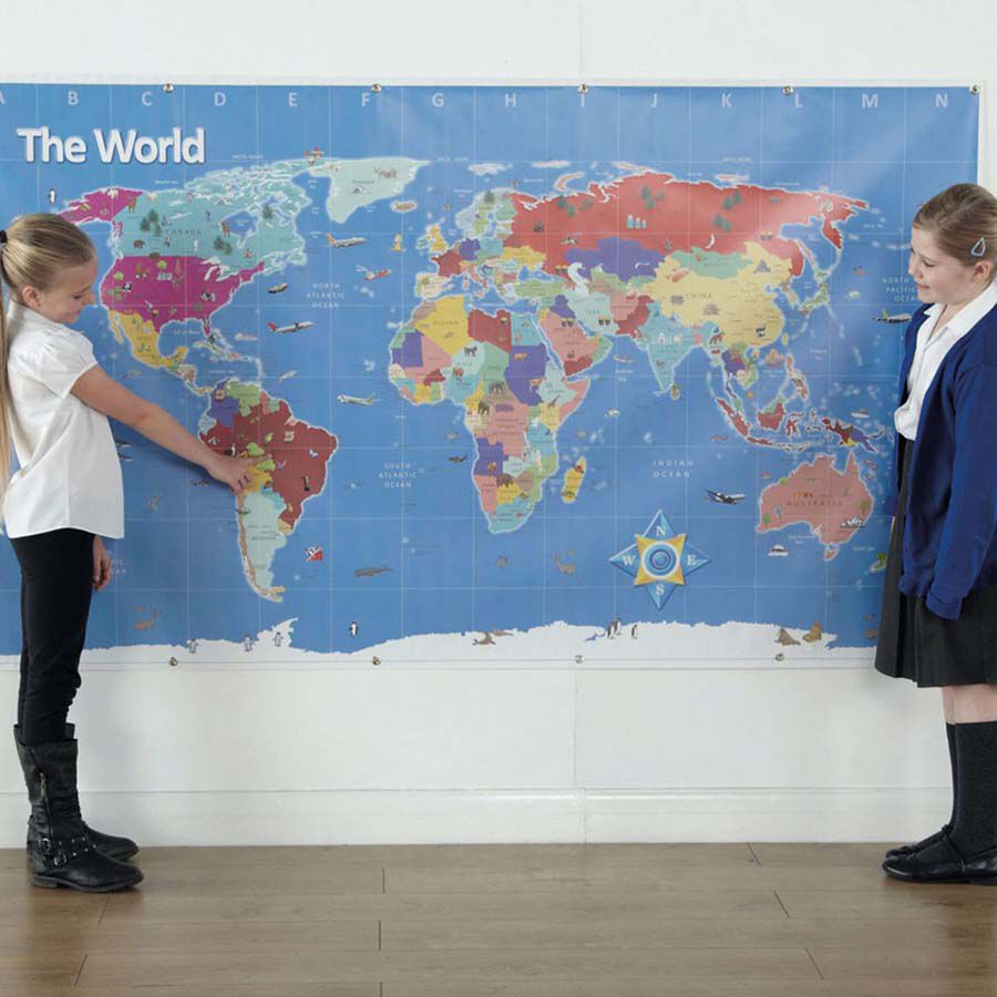 Tapete mapamundi para Bee-Bot 145x80 cm
