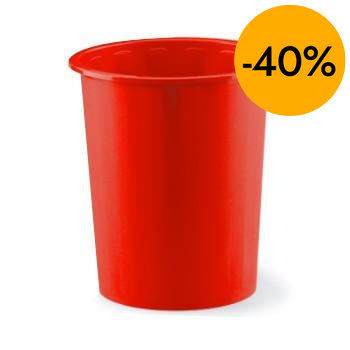 Papelera Faibo 14L rojo
