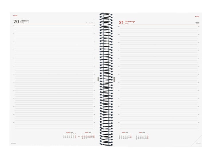 Agenda Finocam Year D&iacute;a P&aacute;gina 2027 Catal&aacute;n Negro