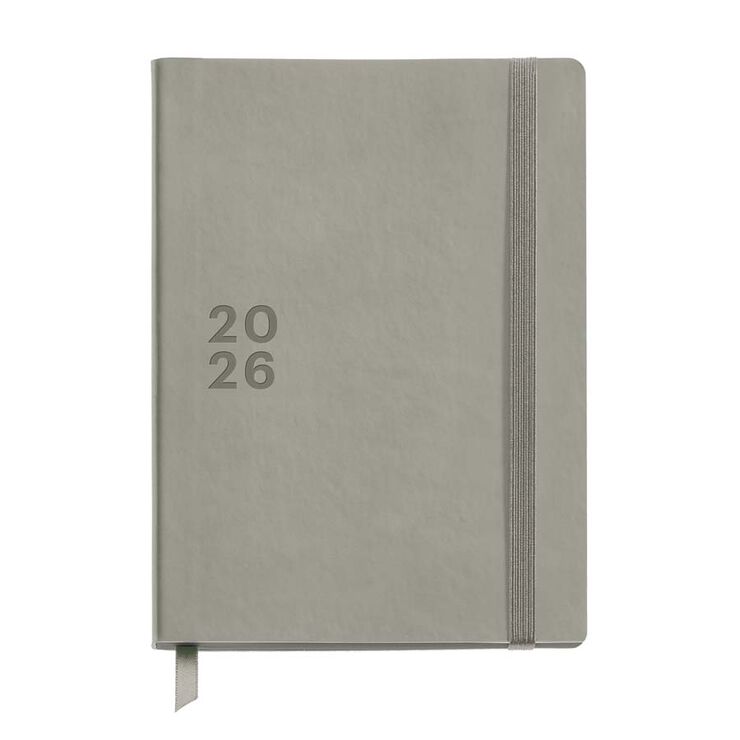 Agenda Miquelrius Plus 15x21 día/pág mult 2026 Basic gris