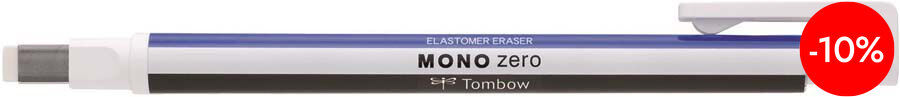 Portagomas Tombow Mono Zero rectangular blanco