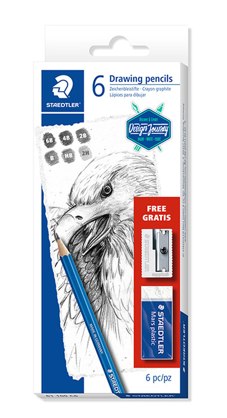 Set Staedtler Llapis Mars Lumograph 6 peces