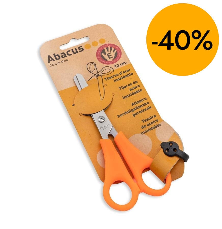 Tisora escolar Abacus 13cm esquerrans