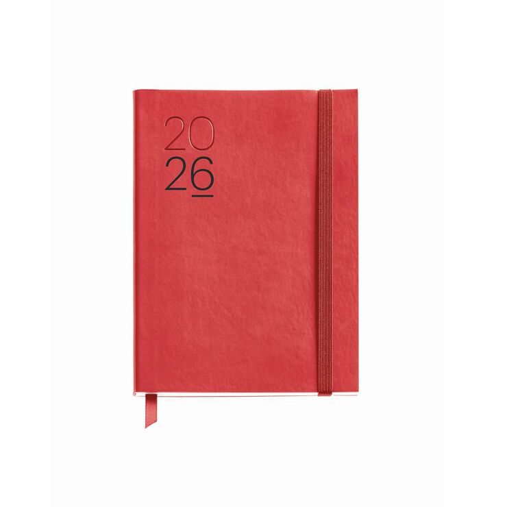 Agenda Miquelrius Journal 12x16 sem/vista mult 2026 Luxor rojo