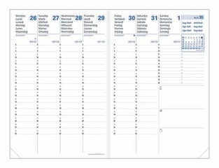Agenda 16 meses Quo Vadis Touch A6 sem/vista mult. 2025-26 azul marino