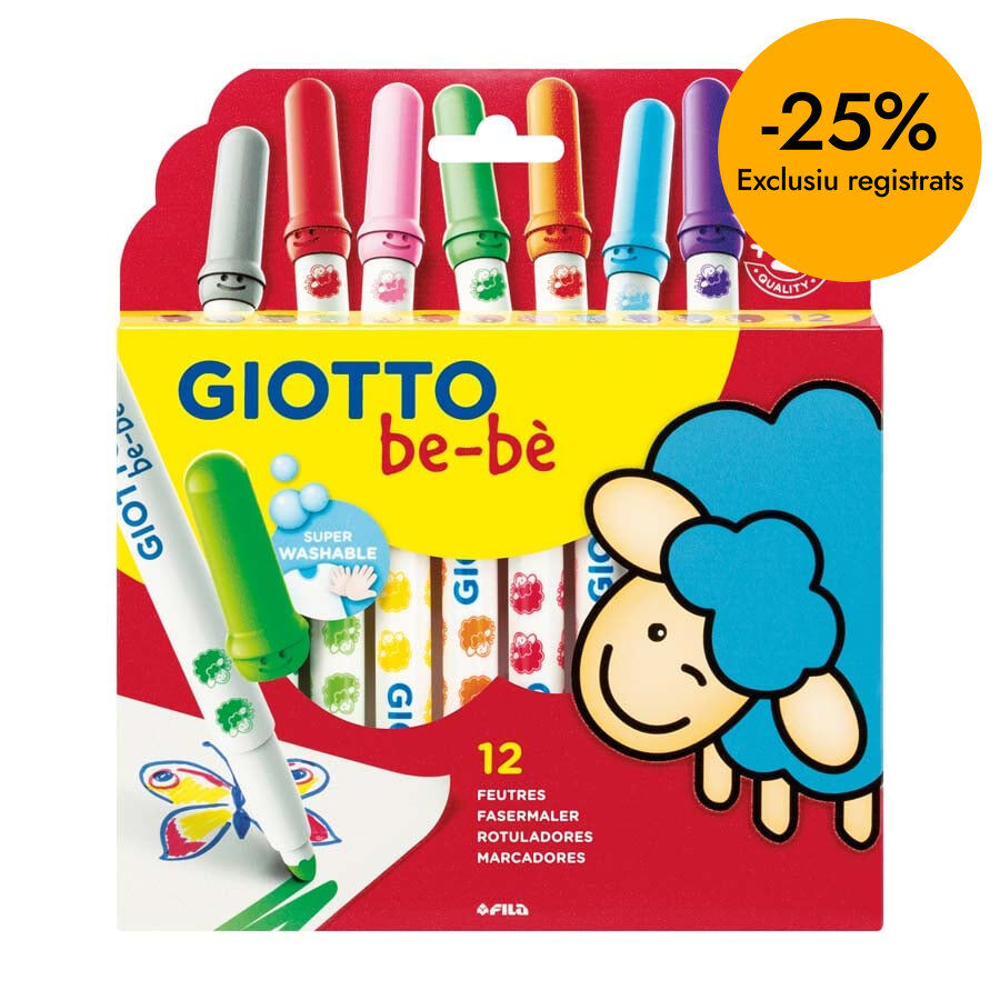 Rotuladores de colores Giotto Be-b&egrave; 12 colores