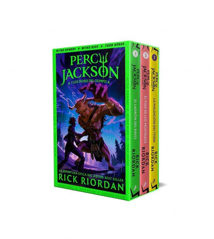 Percy Jackson y los dioses del Olimpo (estuche con: El ladrón del rayo|El mar de los monstruos|La maldición del Titán)