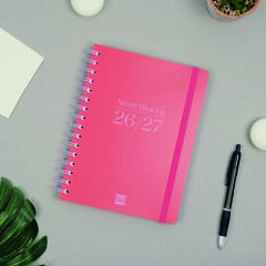Agenda Finocam Cosmflex 1/4 Sem/Vista Catal&aacute;n 2026-27 Rojo