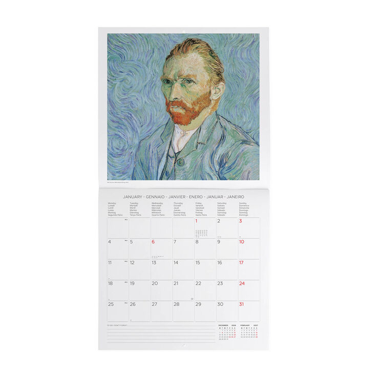 Calendario Legami 30x29 Pared Van Gogh Multiling&uuml;e 2027