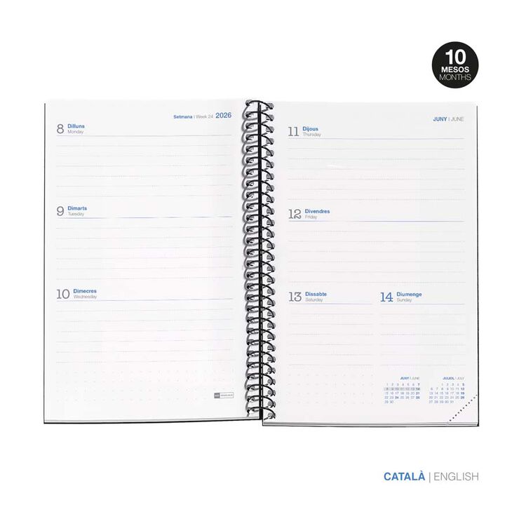 Agenda escolar Miquelrius Activa sem/vista cat 2025-26 Wr rosa